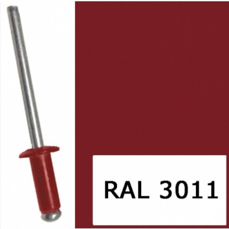 Заклепка вытяжная, окрашенная в цвета RAL 4,8x12 RAL 3011 коричнево-красный (1000 шт)