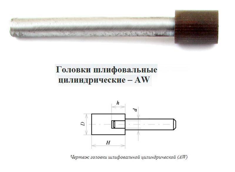 Головка алмазная цилиндрическая (АГЦ) AC6 100/80 M1-01 1,8x9x32x3,0