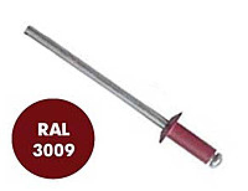 Заклепка вытяжная, окрашенная в цвета RAL 4x10 RAL 3009 красная окись (1000 шт)
